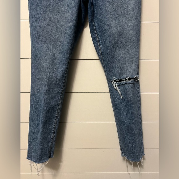 Free People Stella High Waisted Raw Hem Skinny Denim Jeans Size 29 Button Fly - Picture 6 of 8